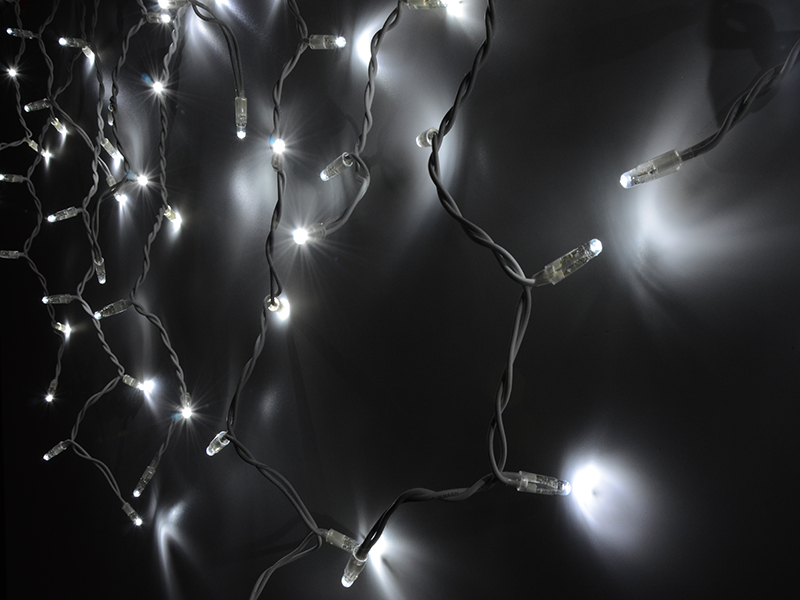 Světelný rampouch LED-RPL-100 bílá/bk 0,7m, 100 LED