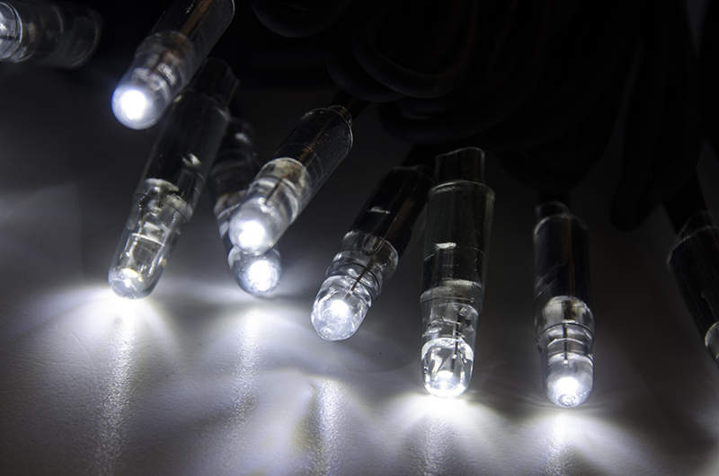 Světelný řetěz LEDPLR-100 bílá/čk 10m, 100 LED