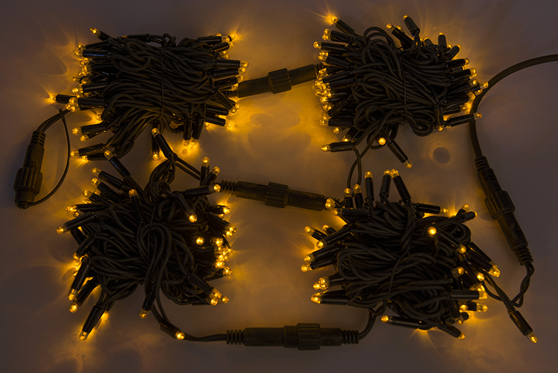 Světelný řetěz LEDPLR-240 žlutá/čk 24m, 240 LED