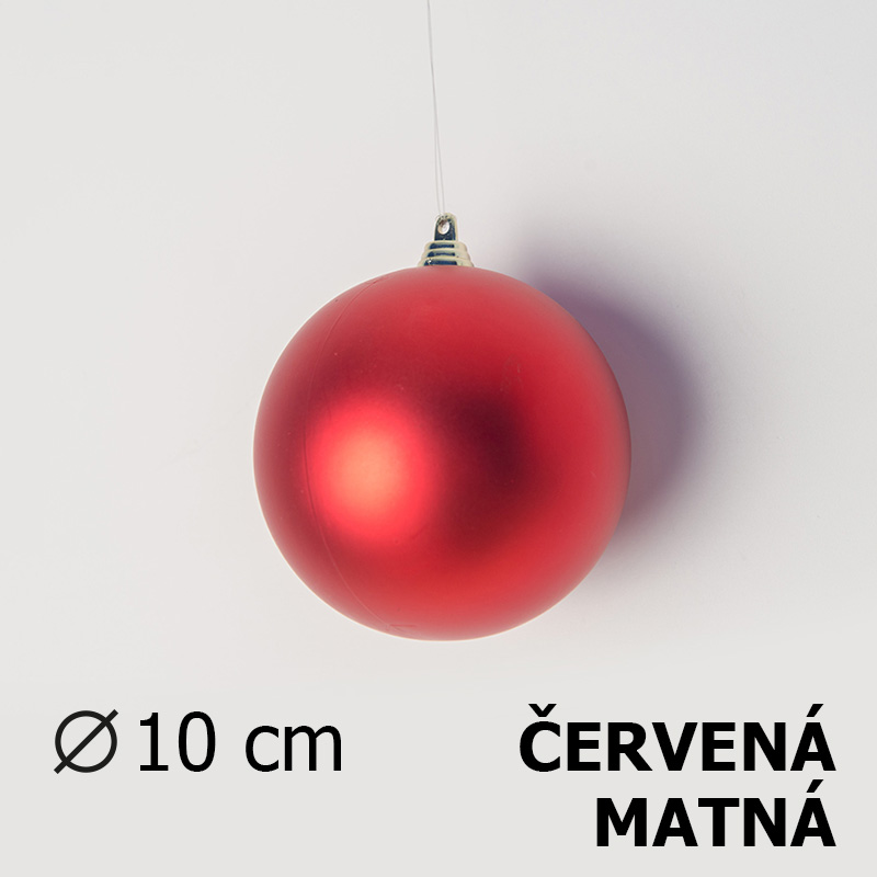 Koule 10 cm - červená - matná