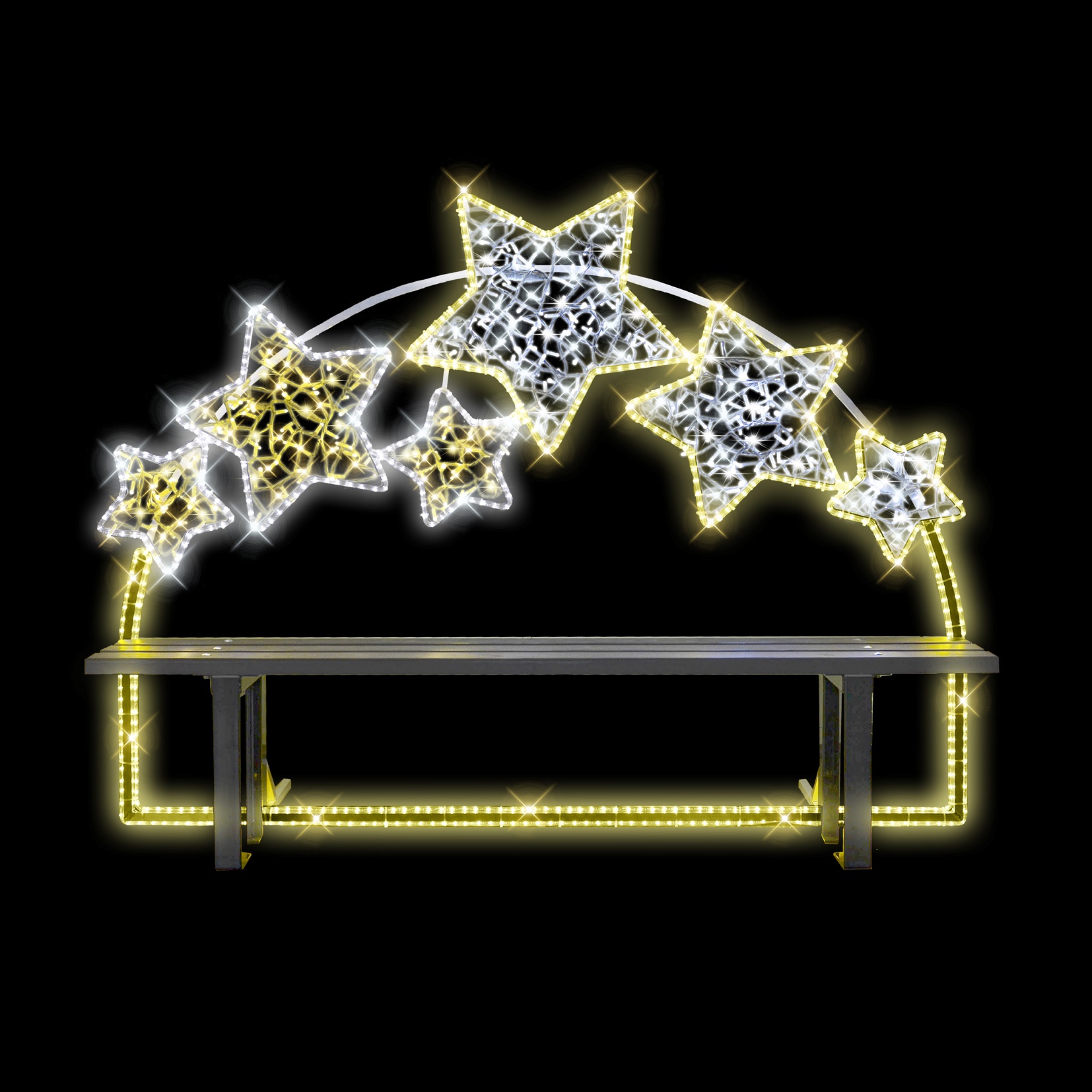 LED lavička s hvězdami 1141 - N7/23 - 24 V - 150 x 202 cm 