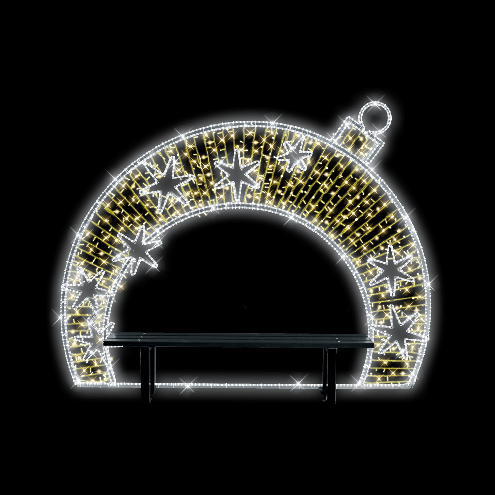 LED lavička půlkoule s hvězdami - N8/23 - 24 V - 221 x 283 cm 