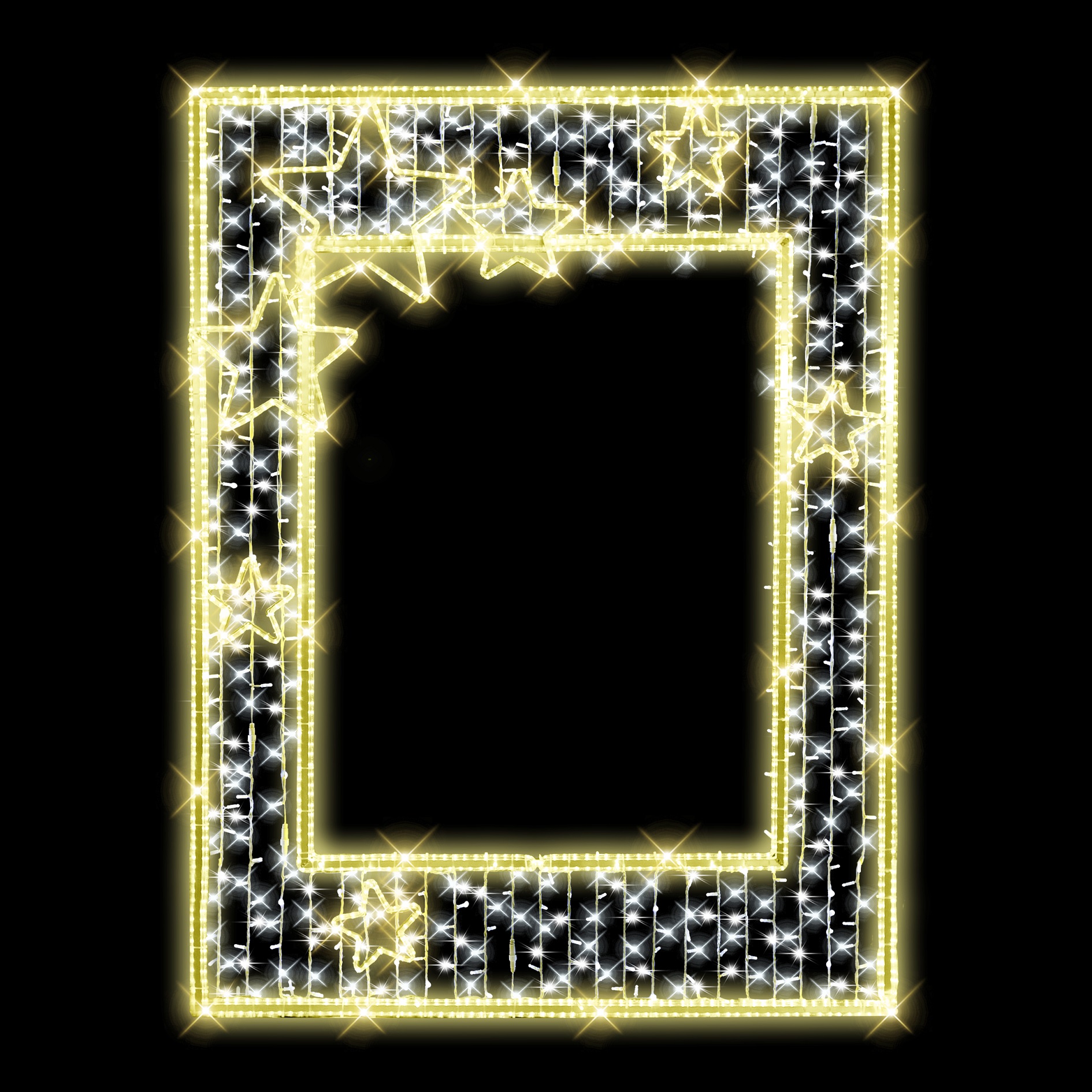 LED fotorám 7 hvězd N5/22 - 253 x 189 cm