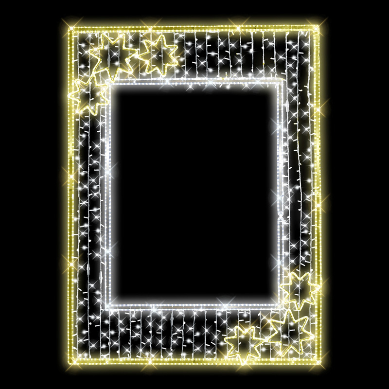 LED fotorám trojhvězdy N32/25 - 253 x 187 cm
