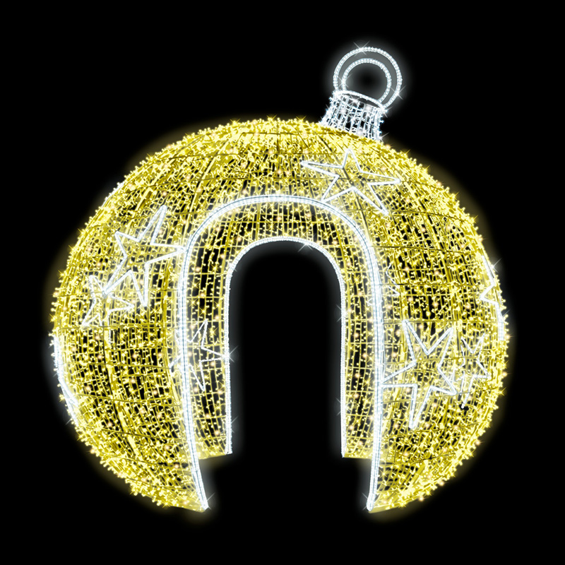 3D LED koule s hvězdami průchozí - N5/26 - 24 V - 370 x 368 cm