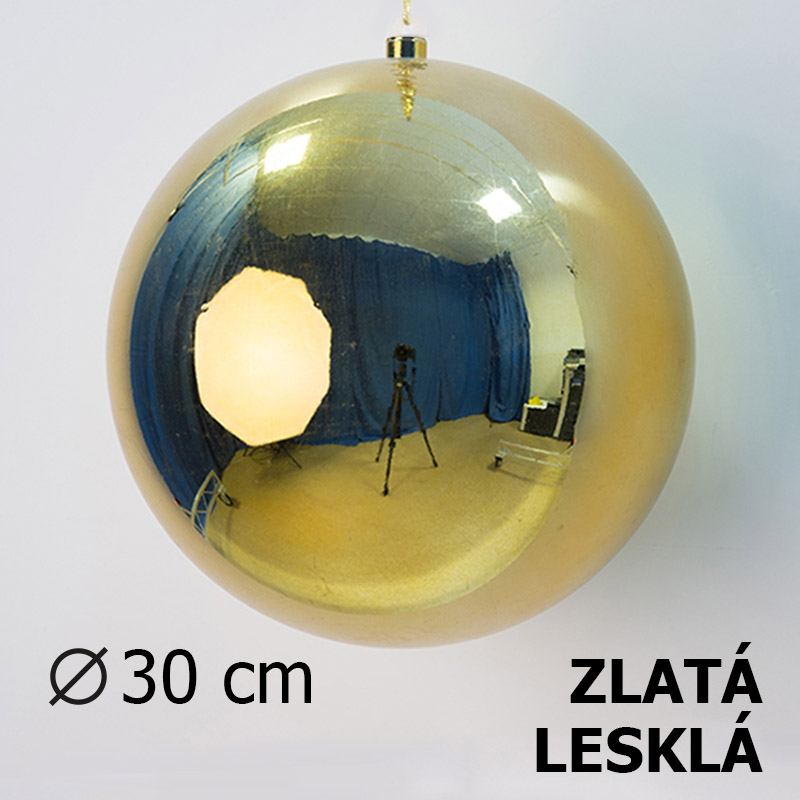 Koule A 30001-1 - 30 cm - zlatá - lesklá