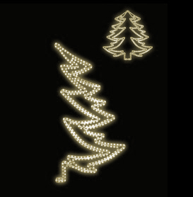 Světelný dekor Strom dvojitý LED 6682 - 125 x 60 cm