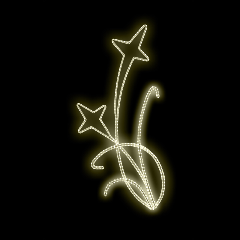 Světelný dekor 2 hvězdy Orion se šlahouny LED 9251 - 181 x 87 cm
