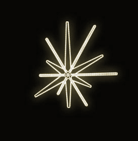 Světelný dekor Vločka ježek LED 7621 - 135 x 128 cm