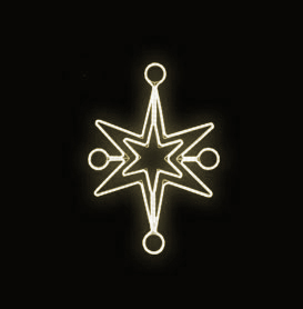 Světelný dekor Hvězda s kuličkami LED 7902 - 126 x 86 cm