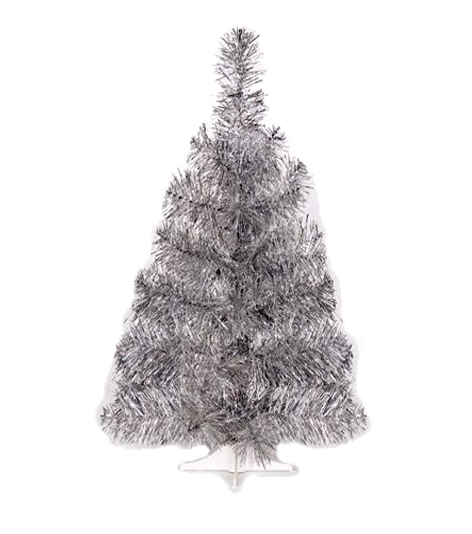 Stříbrný vánoční stromeček z PVC MK 90 SR stříbrný