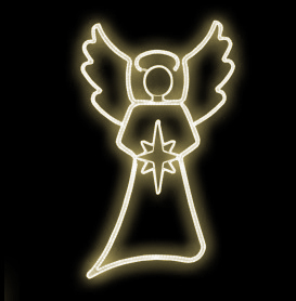 Anděl s hvězdou LED dekor 5191 - 240 x 143 cm