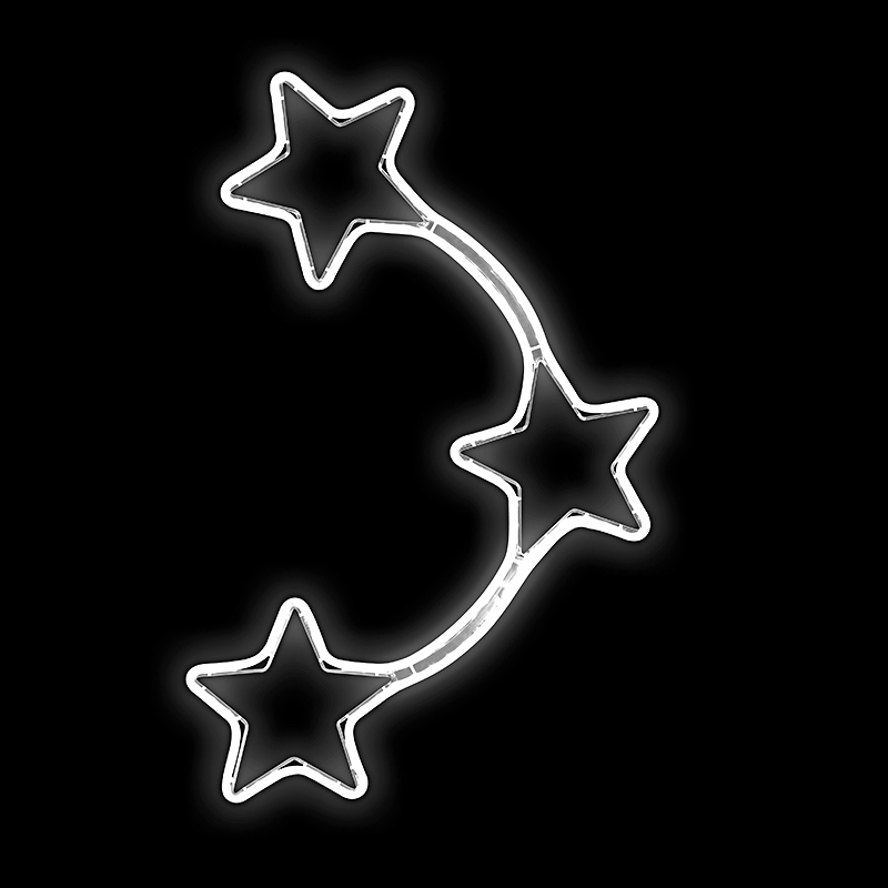 Světelný Dekor Tři hvězdy LED 5612 - 104 x 65 cm