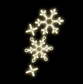 Světelný dekor Vločky LED 6221 - 164 x 83 cm