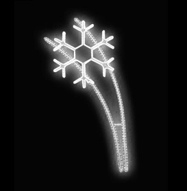 Světelný dekor Vločka velká na prutech LED 6421 - 172 x 82 cm