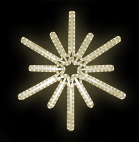 Vločka střední světelný dekor LED 6872 - 83 x 83 cm