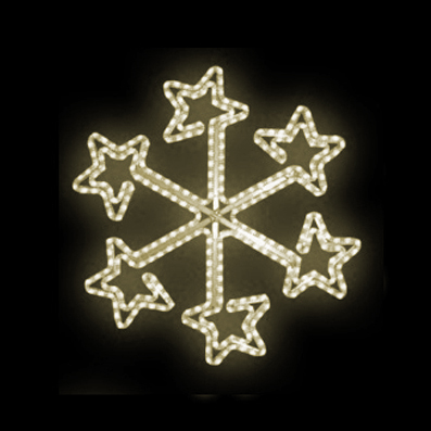 Světelný dekor Hvězda se 6 hvězdami LED 6882 - 80 x 80 cm