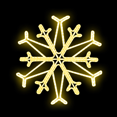 Světelný dekor Hvězda s vločkou LED 6892 - 83 x 83 cm