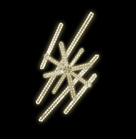 Světelný dekor Hvězda v čarách LED 7231 - 118x65cm