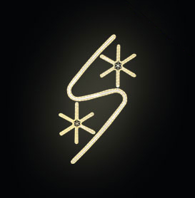 Světelný dekor Esko s vločkami malý LED 7322 - 130 x 80 cm