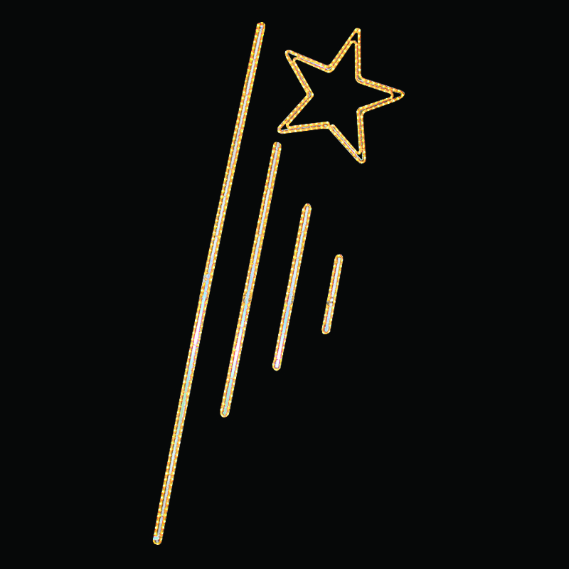 Světelný dekor Čáry s hvězdou LED 7361 - 250 x 121 cm