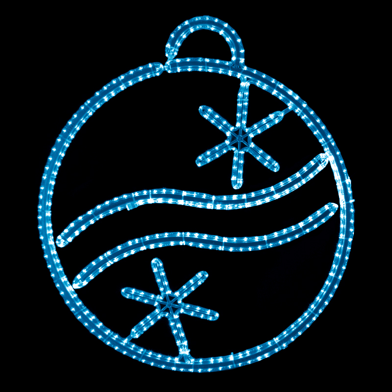 Světelný dekor Koule s vločkami malá LED 7412 - 100 X 90 cm