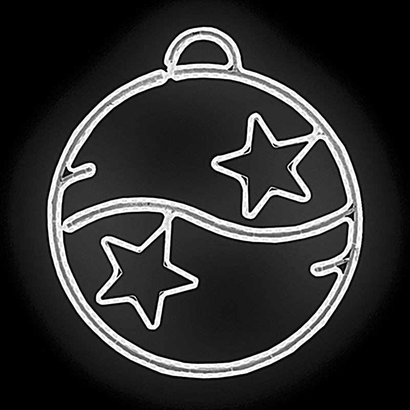 Světelný dekor Koule s hvězdami malá LED 7422 - 99 x 89 cm