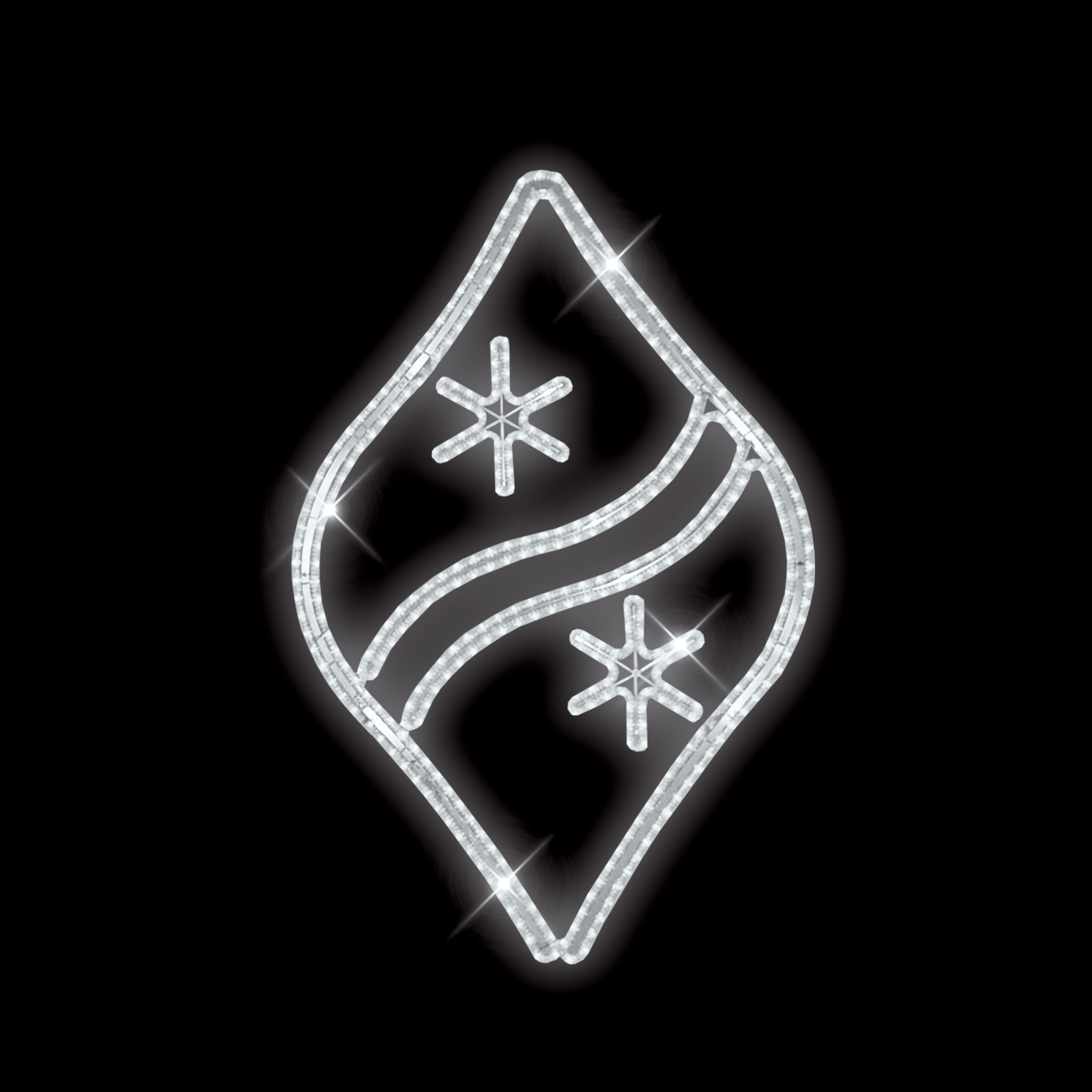 Světelný dekor Cibulka s vločkami malý LED 7432 - 120 x 80 cm