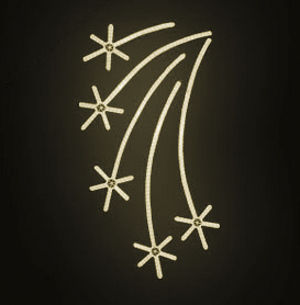 Světelný dekor Padající vločky LED 7681 - 200 x 110 cm