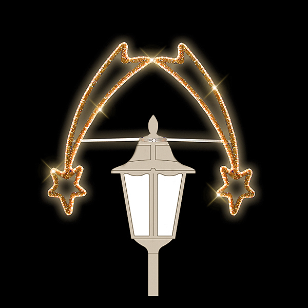 Světelný dekor na lampu Komety obrácené LED 80119 - 105 x 130 cm