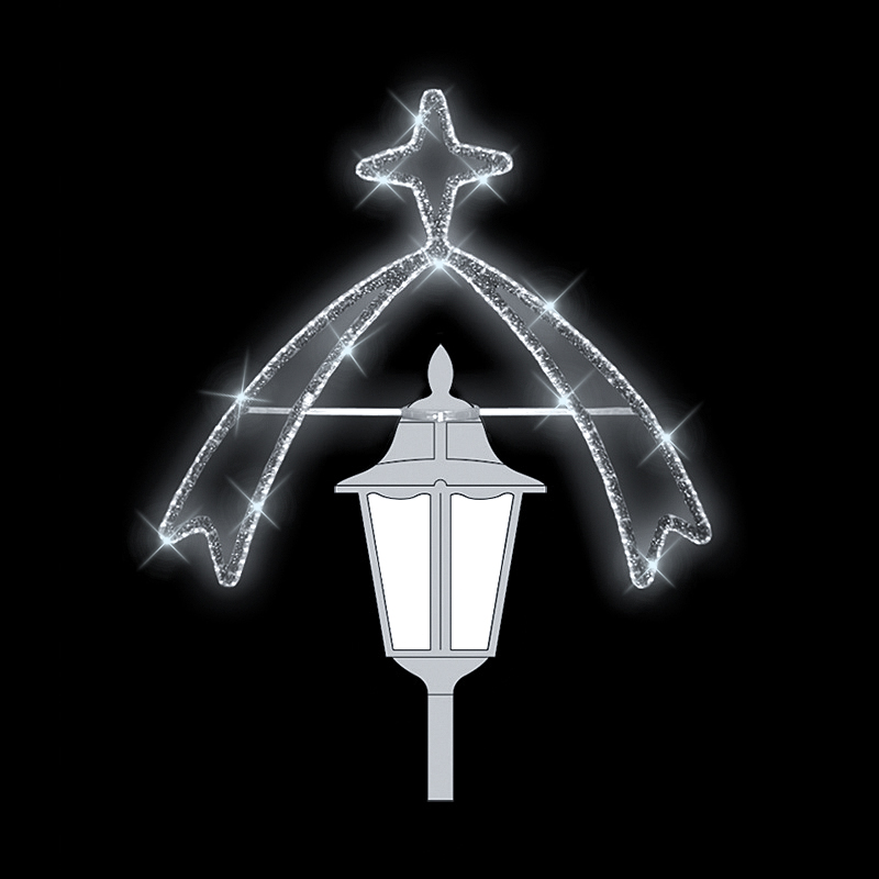 Světelný dekor na lampu Hvězda Orion s ocasem LED 80319 - 122 x 106 cm
