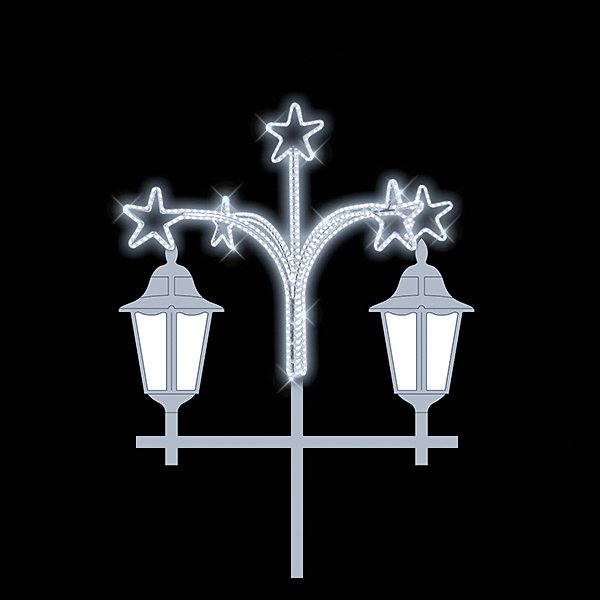 Světelný dekor na lampu 3D gejzír hvězd LED 8071 - 120 x 145 cm