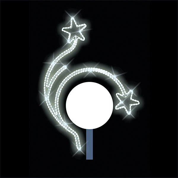 Světelný dekor na lampu Hvězdy LED 8151 - 145 x 103 cm
