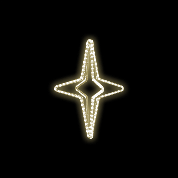 Světelný dekor Hvězda Orion střední 3D LED 8192  - 70 x 55 cm