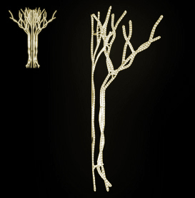 Světelný Dekor LED Větev na VO - 220x102cm