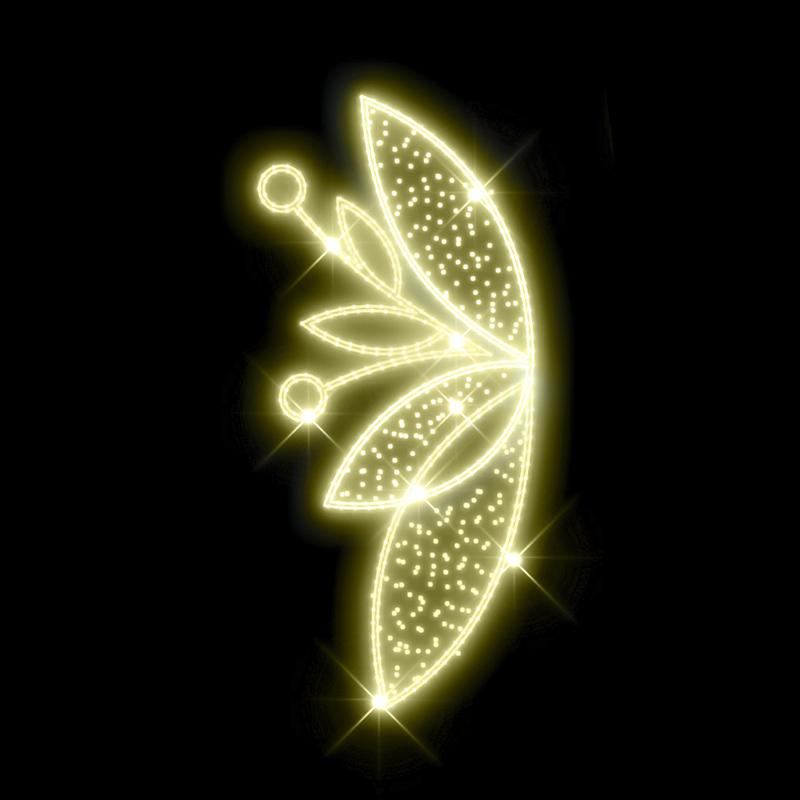 Světelný Dekor Půlkvět malý LED 1032 - 208 x 100 cm