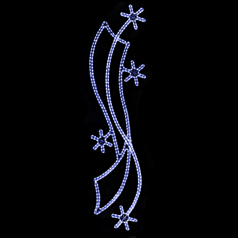 Světelný Dekor Stuha s vločkami LED 1072 - 215 x 59 cm