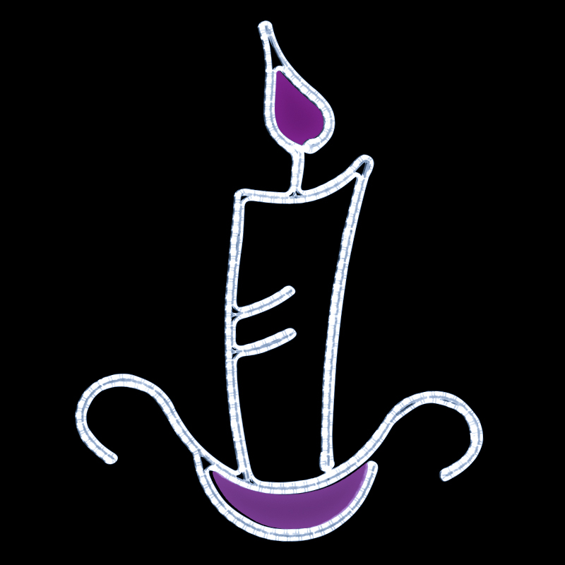 Světelný dekor atypická svíčka LED 9361 - 133 x 103 cm