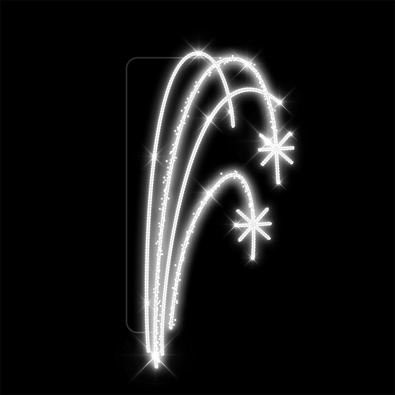 Světelný Dekor Hvězdy s pruty velké LED 9711 - 295 x 132 cm