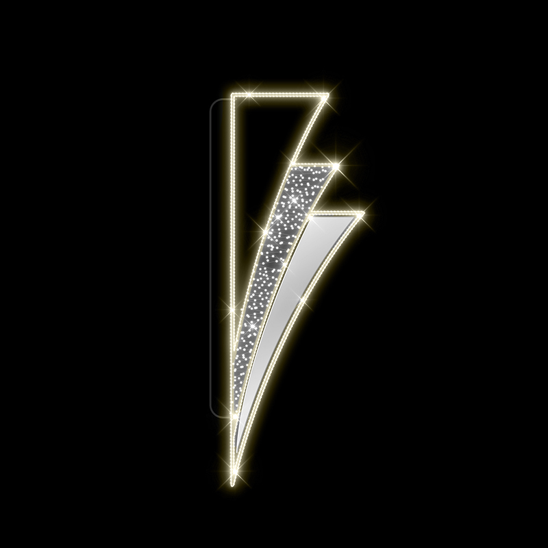 Světelný Dekor Trojúhelníky LED 9781 - 297 x 111 cm