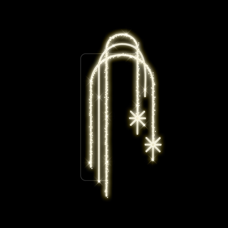 Světelný Dekor LED  9842 - 92x208cm