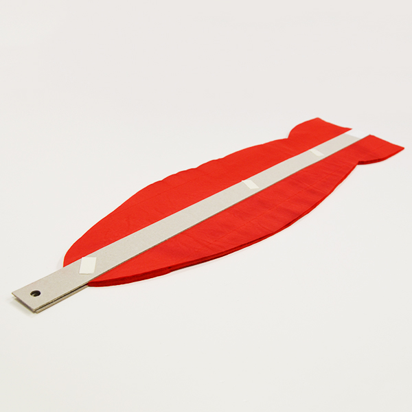 Červená kytka papírová - 117 cm - 7166-007