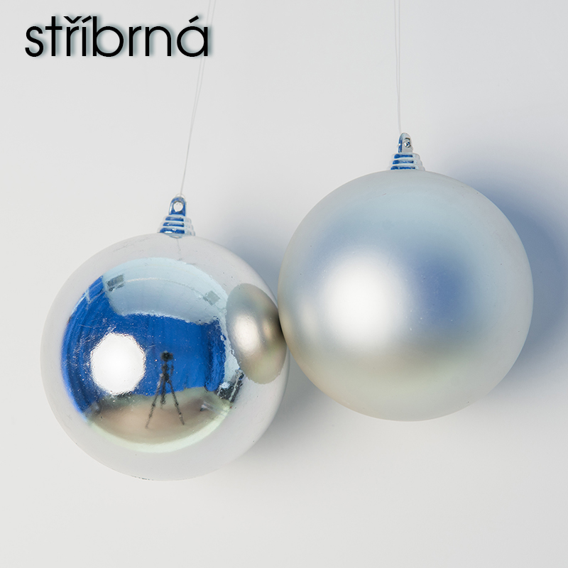 Koule 4 cm - stříbrná - lesklá