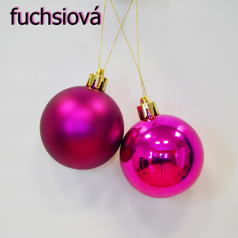 Koule 6 cm - fuchsiová - matná