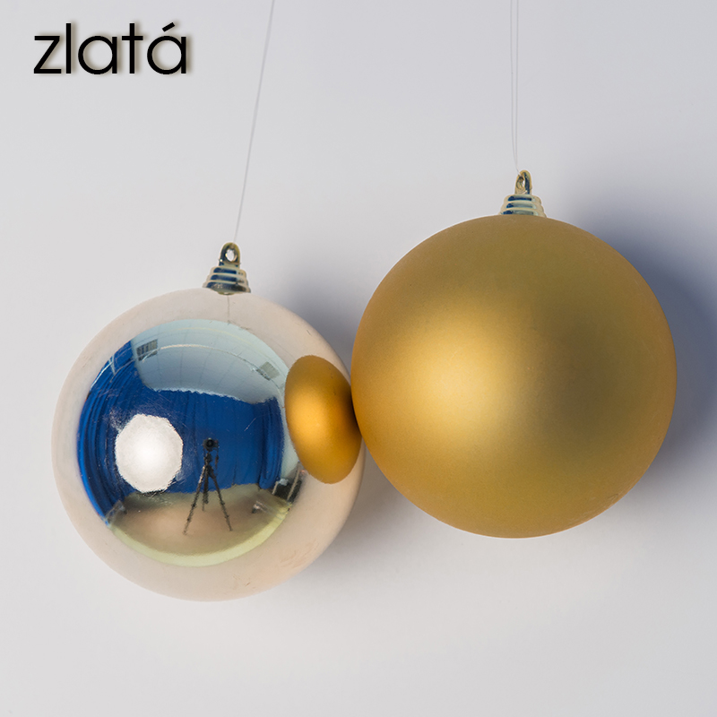 Koule 7 cm - zlatá - lesklá