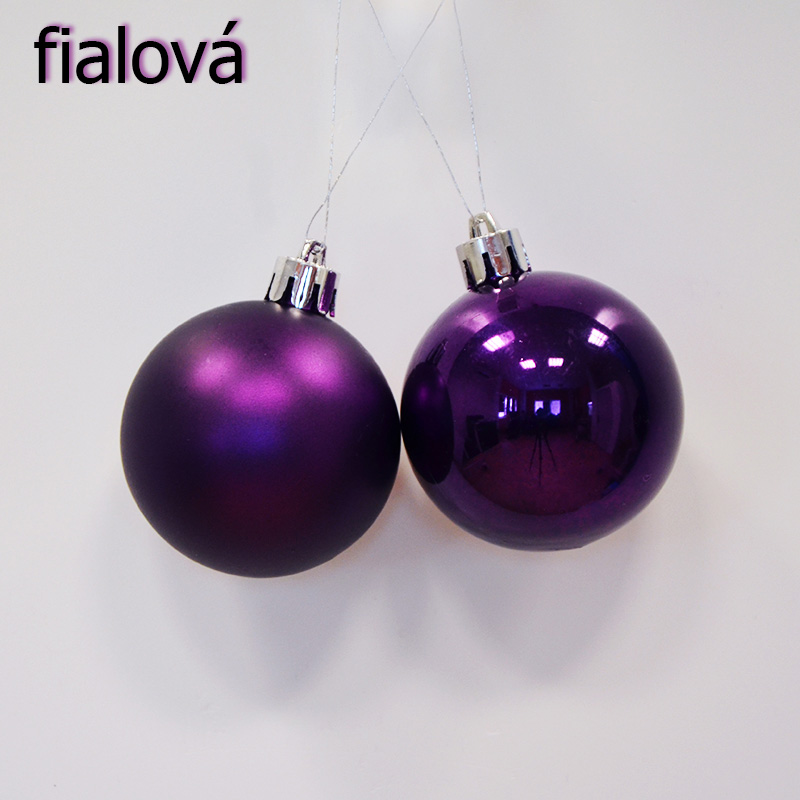 Koule 7 cm - fialová - lesklá