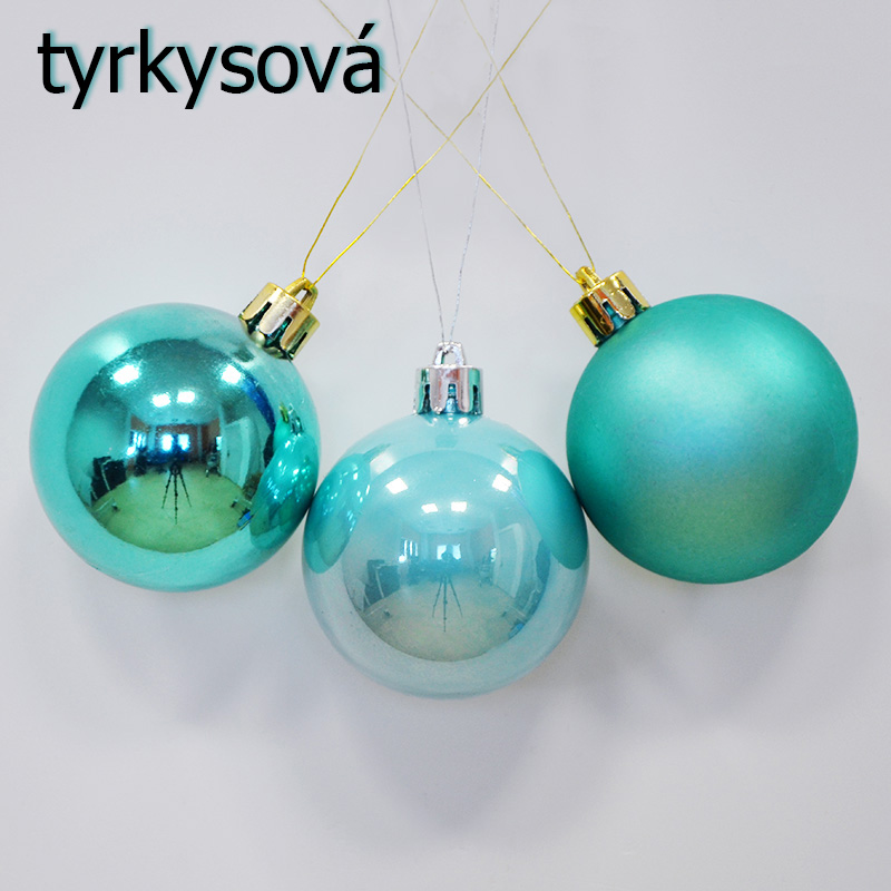 Koule 8 cm - tyrkysová - perleťová