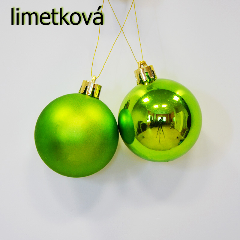 Koule 10 cm - limetková - lesklá