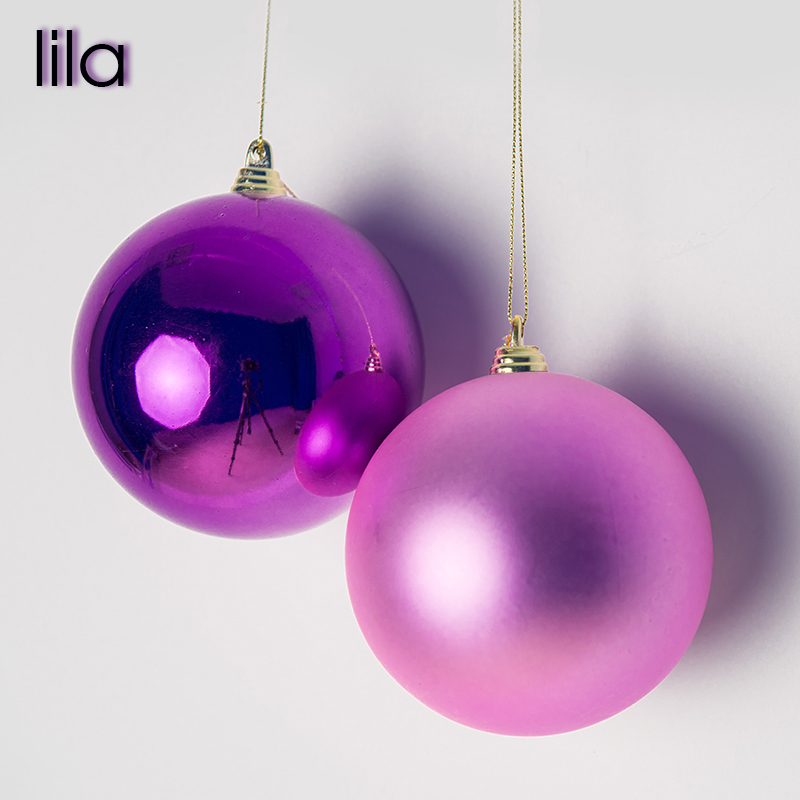 Koule 12 cm - lila - lesklá