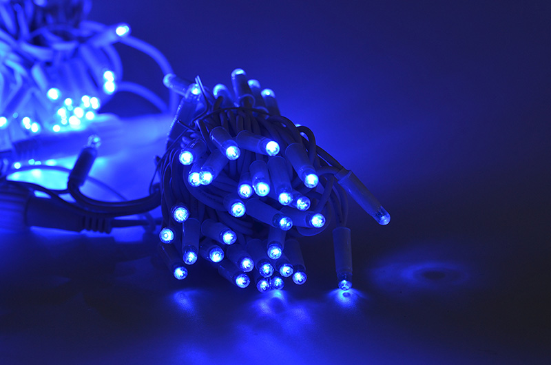 Světelný řetěz LED-PLR-240-14M modrá/bk 14m, 240 LED, křížový konektor